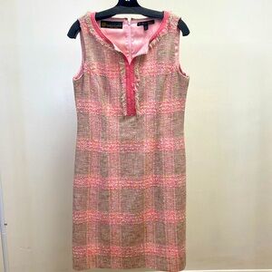 Preppy Pink Tweed Dress by Brooks Brothers - Lanificio Campore collection